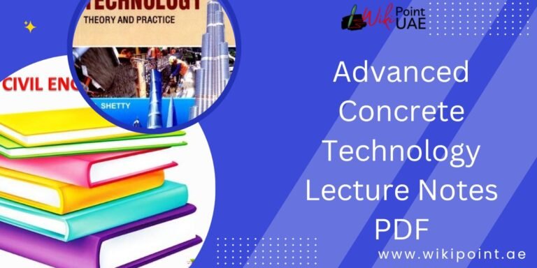 advanced concrete technology lecture notes pdf