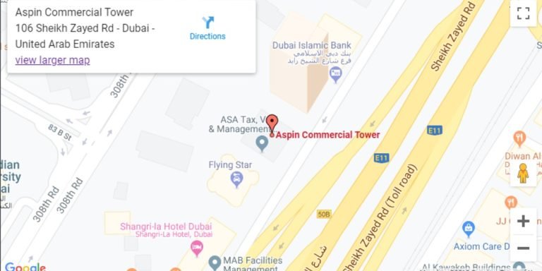 Aspin Commercial Tower Dubai Location Map