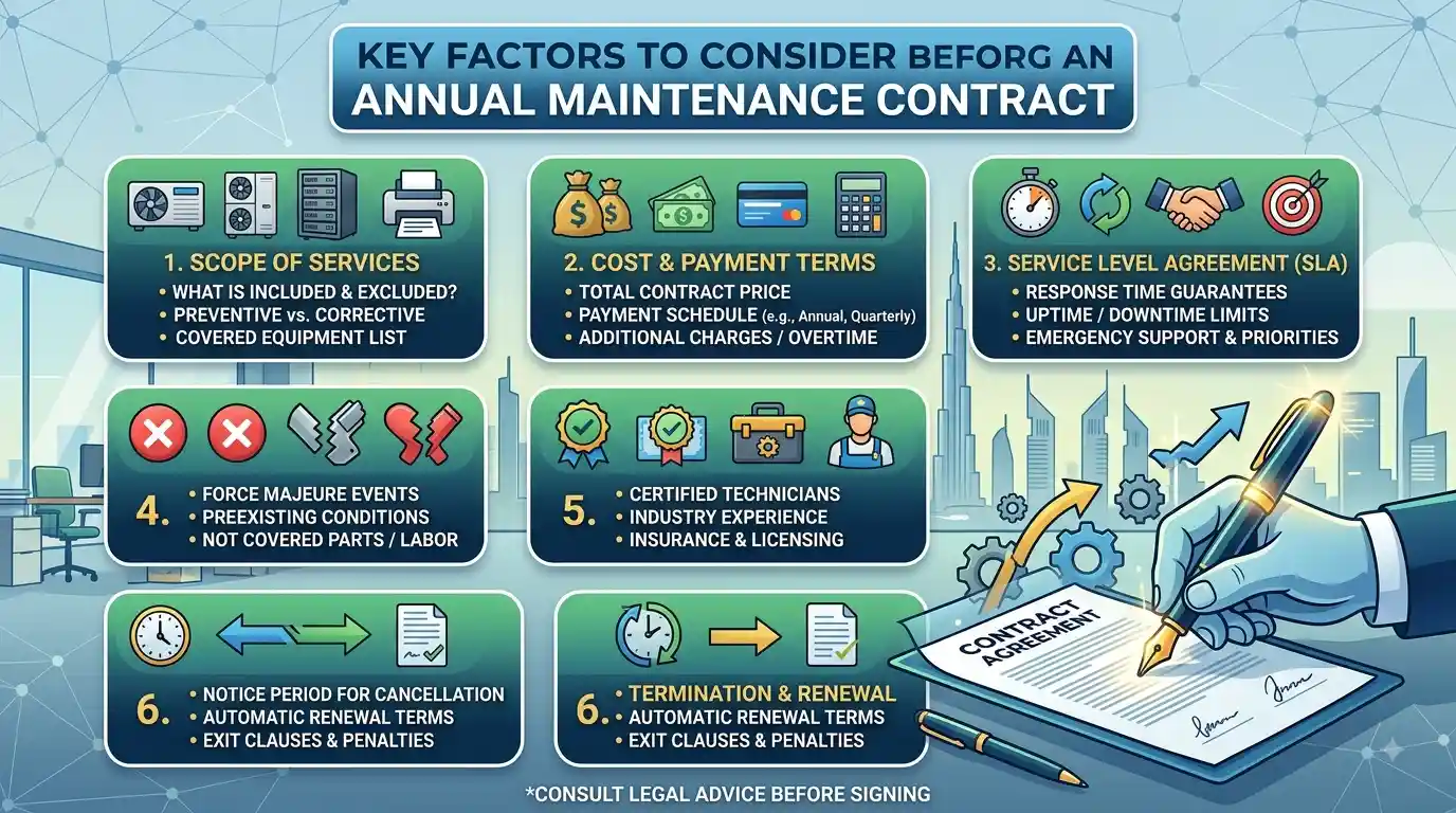 Consider Before Signing an Annual Maintenance Contract